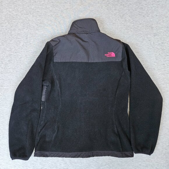 The North Face Jacket Women's Size S/p Denali Polartec Recycle Fleece Black/Pink - Picture 2 of 11
